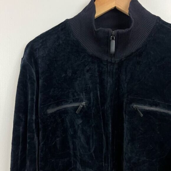 Polo Ralph Lauren Full Zip Sweater Women’s Size 2XL Black Velour L050622 Velvet - Picture 4 of 11